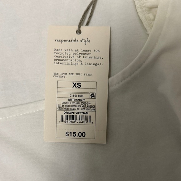 Target White Ruffle Sleeve Top - Picture 4 of 4